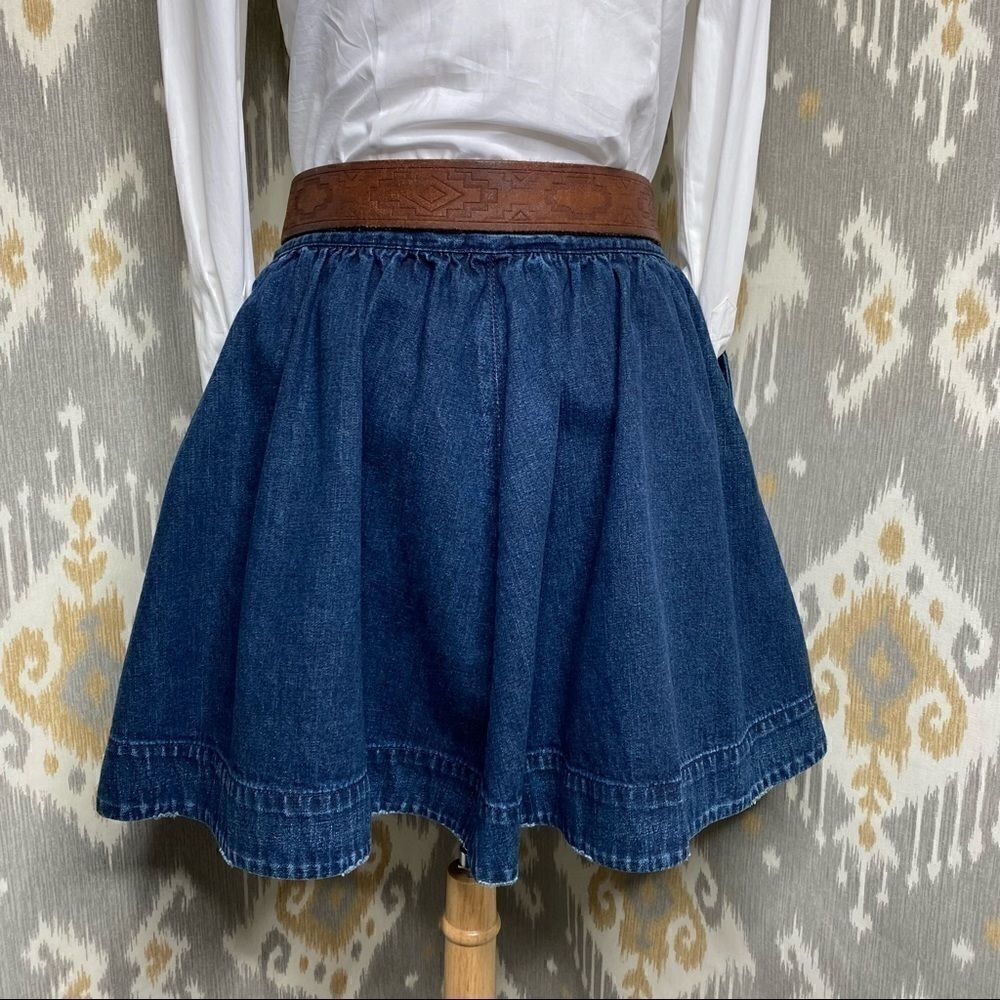 Ralph Lauren Nautical Dark Denim Circle Skirt - Picture 6 of 16